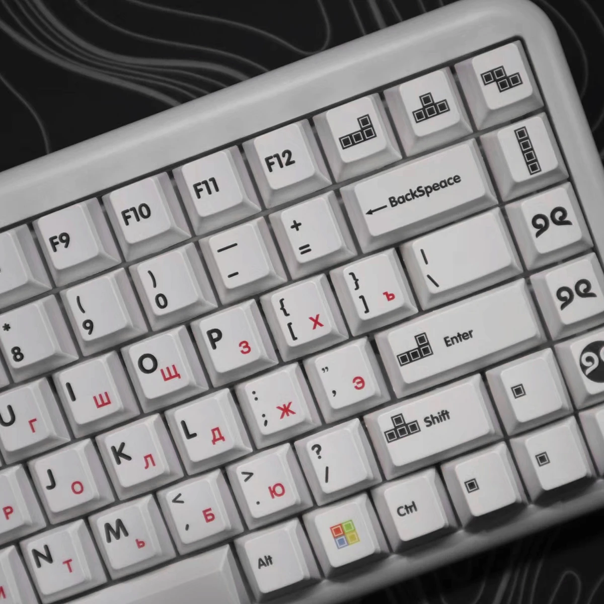 keycap feito sob encomenda branco minimalista do perfil da cereja da sublimação dos keycaps do russo pbt para teclado mecânico chaves