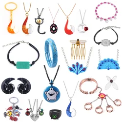 Anime Girl Lady Jewelry Peacock Necklace Pendant Snake Bracelet Tales Cosplay Earrings Badge Woman Man Jewelry Accessories Gift