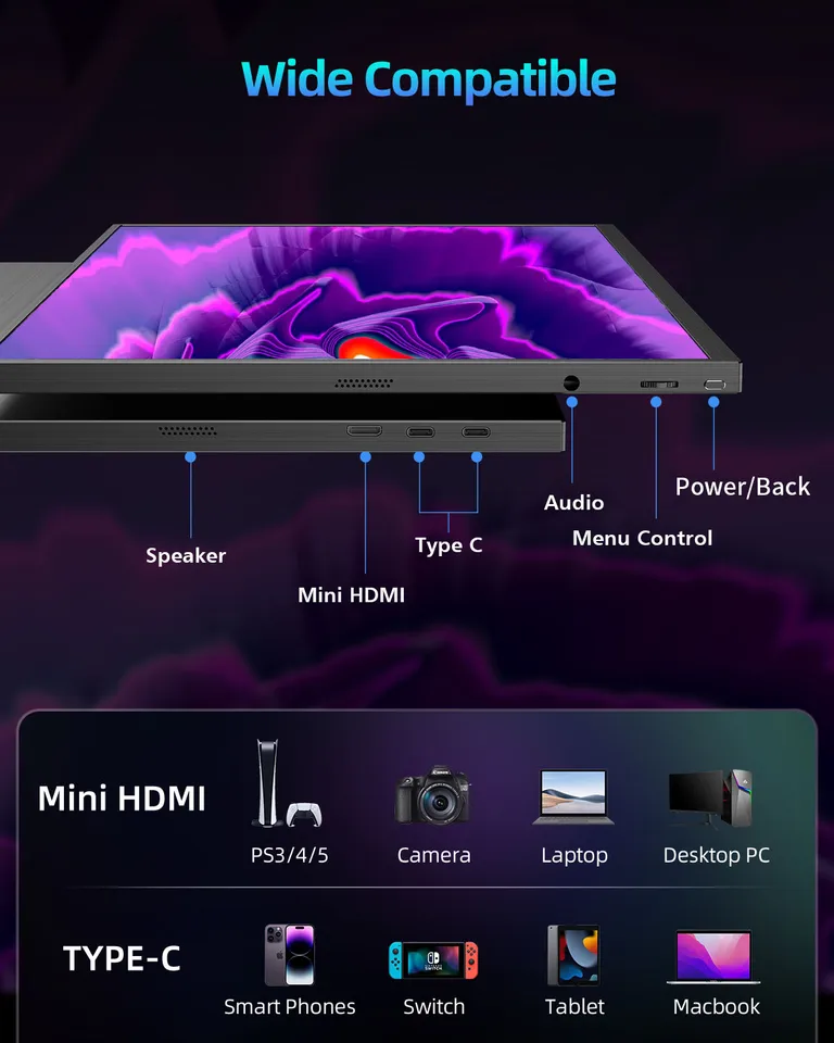 UPERFECT ポータブルモニター 18インチ 2K 144Hz ゲーミング