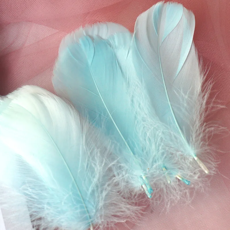 Natural Goose and Swan Feathers for Home Decor and Crafts - 100 Pieces
