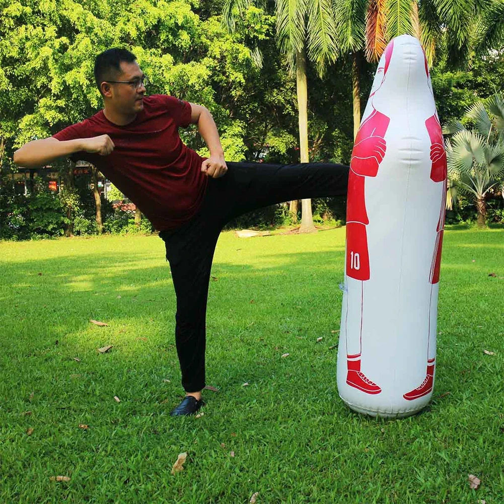 Football Training Dummy 160cm PVC Adult Inflatable Goalkeeper Soccer Training for Kids Standing Boxing Bag Tumbler