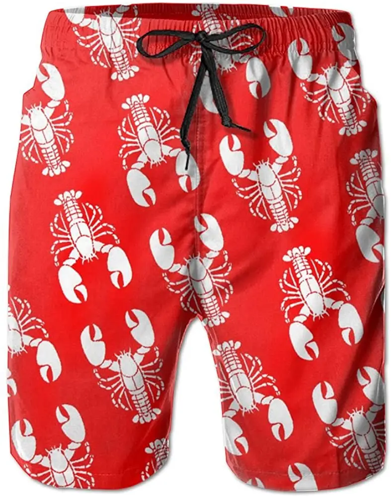 Online watch shopping Timeergy Red Lobsters Swim Trunks Men Quick Dry