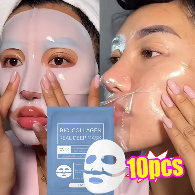 1/3/5/10PCS Bio Collagen Face Mask Anti Wrinkle Fade Face Fine Line Lift Firm Skin Anti-Aging Brighten SkinCare Korean Cosmetics 1