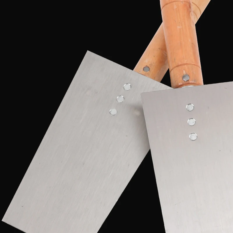Putty Knife Scraper 13 15 16cm Cement Float Margin Trowel Stainless Steel Putty Knife with Wood Handle Concrete Trowel Wall Spatula Hand Tools