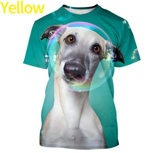 

Cute Funny Pet Dog 3D Printing T-shirt Men's and Women's Summer Casual Short-sleeved Funny T-shirt