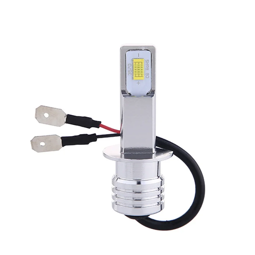 2Pcs H3 LED 헤드라이트 전구 LED H3 자동차 조명 안개등1:1 크기 복제 교체 할로겐 램프 80W 12V 24V 자동차 램프