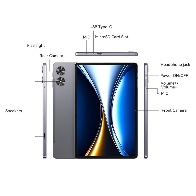 SVITOO Android 15 タブレット 2025 11インチ 1280 x 800 HD IPS