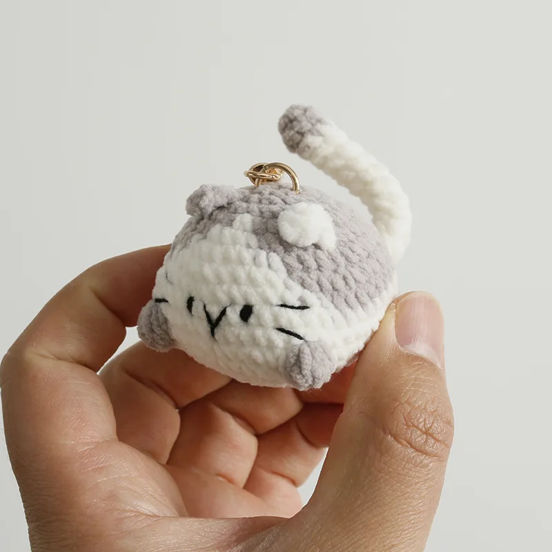 Small Cat Crochet Keychain Handmaking Crochet Cute Kitten Keyrings For Bag Pendant Knitting Animal Doll Keychain For Gift Custom 18 Sd3951df3af0946a8b5684b480325b865i