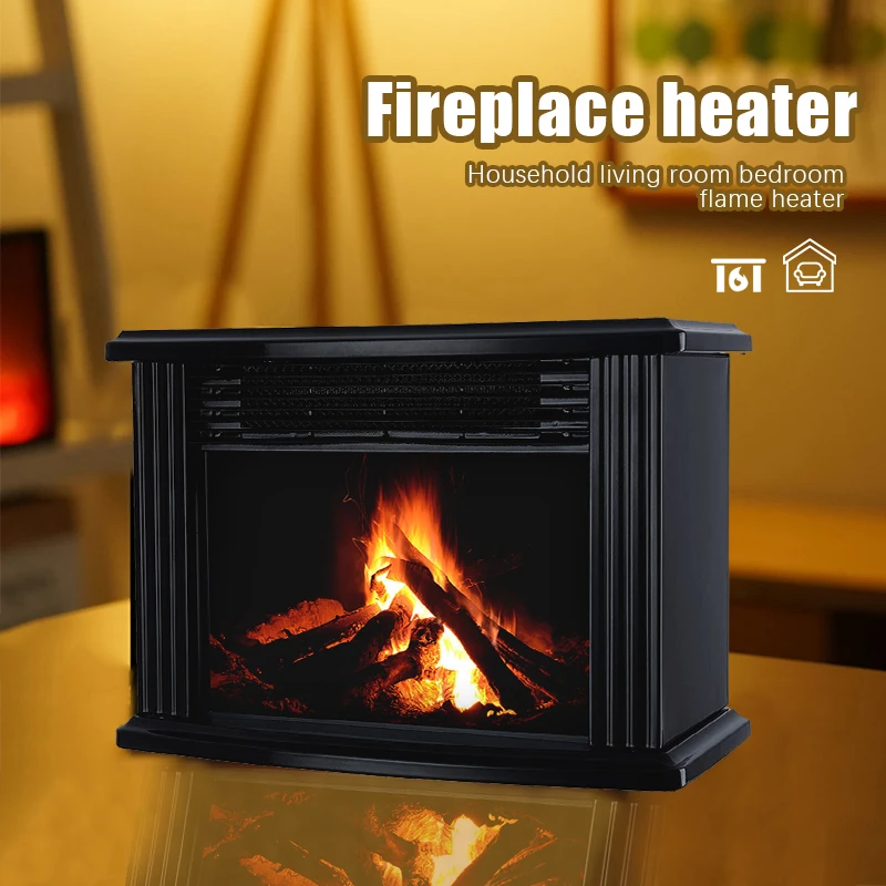 1000W Electric Fireplace Heater With Remote Control Tabletop Warmer Flame  Heater Winter Heating Machine For Room Office Heating - AliExpress