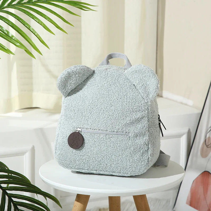 Personalised Embroidery Bear Backpack Embroidered Portable Children Travel Shopping Rucksack Women's Cute Bear Shoulder Backpack 