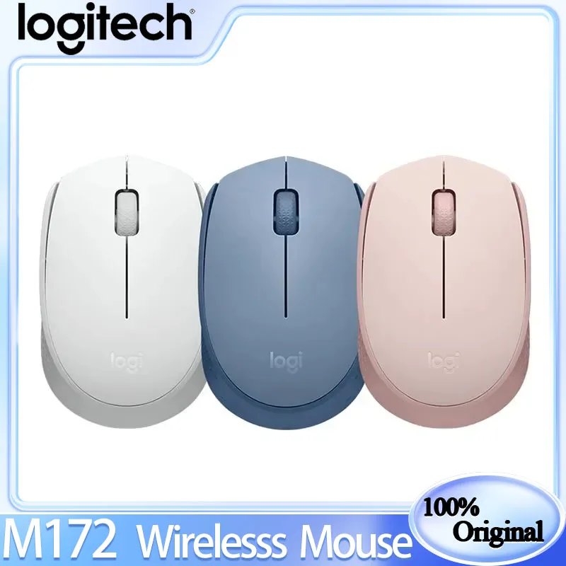 Mouse Originale Logitech M172 Wirelesss Per Pc Mac Laptop 2.4 Ghz Con Mini Ricevitore Usb Tracking1000Dpi 3 Pulsanti