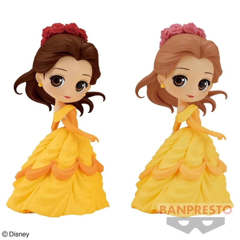 

Bandai Qposket Disney Characters Flower Style BELLE Action Figure Beauty and the Beast Anime Toy For Kids Gift Collectible Model