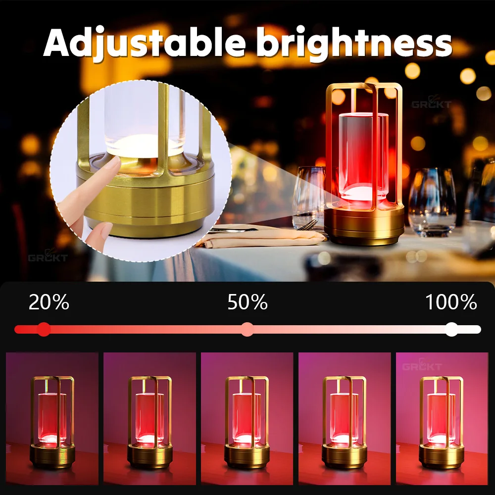 7800mAh 16 RGB 테이블 램프 무드등 장식 조명 야외용 데스크 램프 거실용 금속 램프 침실용 램프 바 조명 독서등