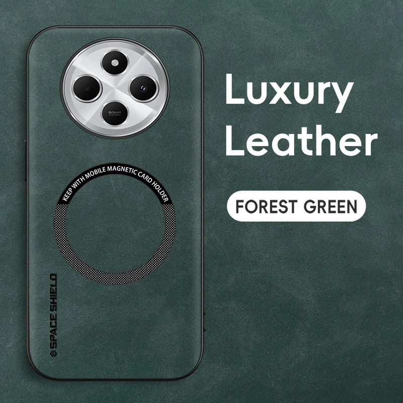 Magnetic Retro Leather Soft Wireless Charging Phone Case Cover