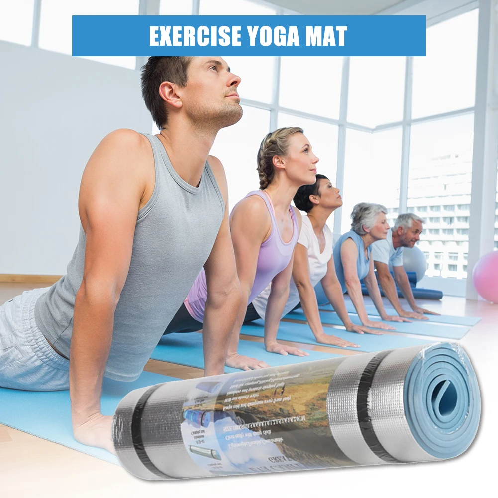 1800x500mm Waterproof Yoga Mat Moisture-proof Camping Mat Aluminum Membrane Exercise Portable Multifunction for Gym Workout