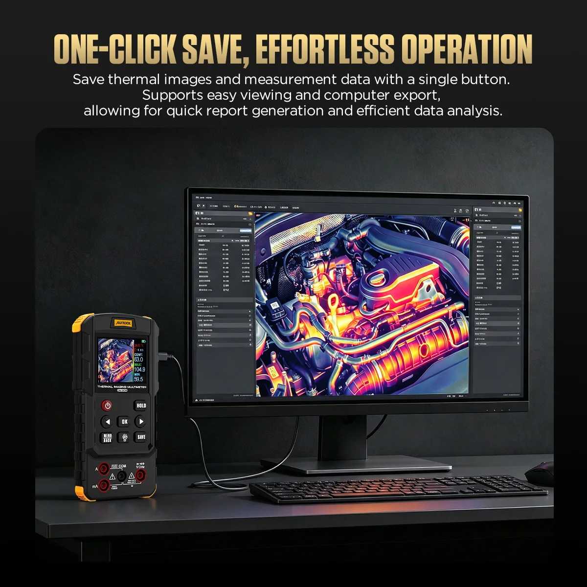 열화상 카메라 멀티미터 ISR 320x240 열화상 카메라 AUTOOL DM208 카메라 전자 테스트 장비 전류 전압계 테스트