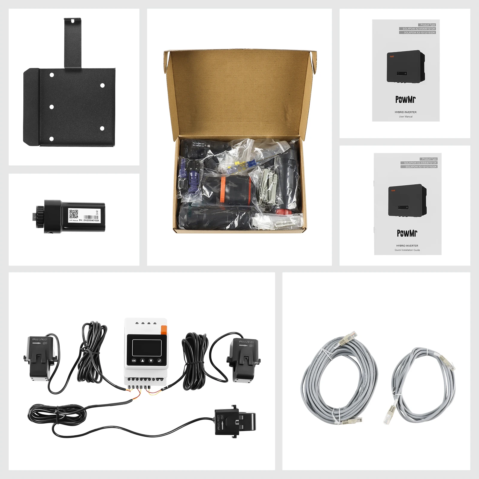 시유 파워엠알 삼상 10KW 12KW 15KW 20KW 750V 고전압 IP65 MPPT 에너지 저장 하이브리드 태양광 인버터
