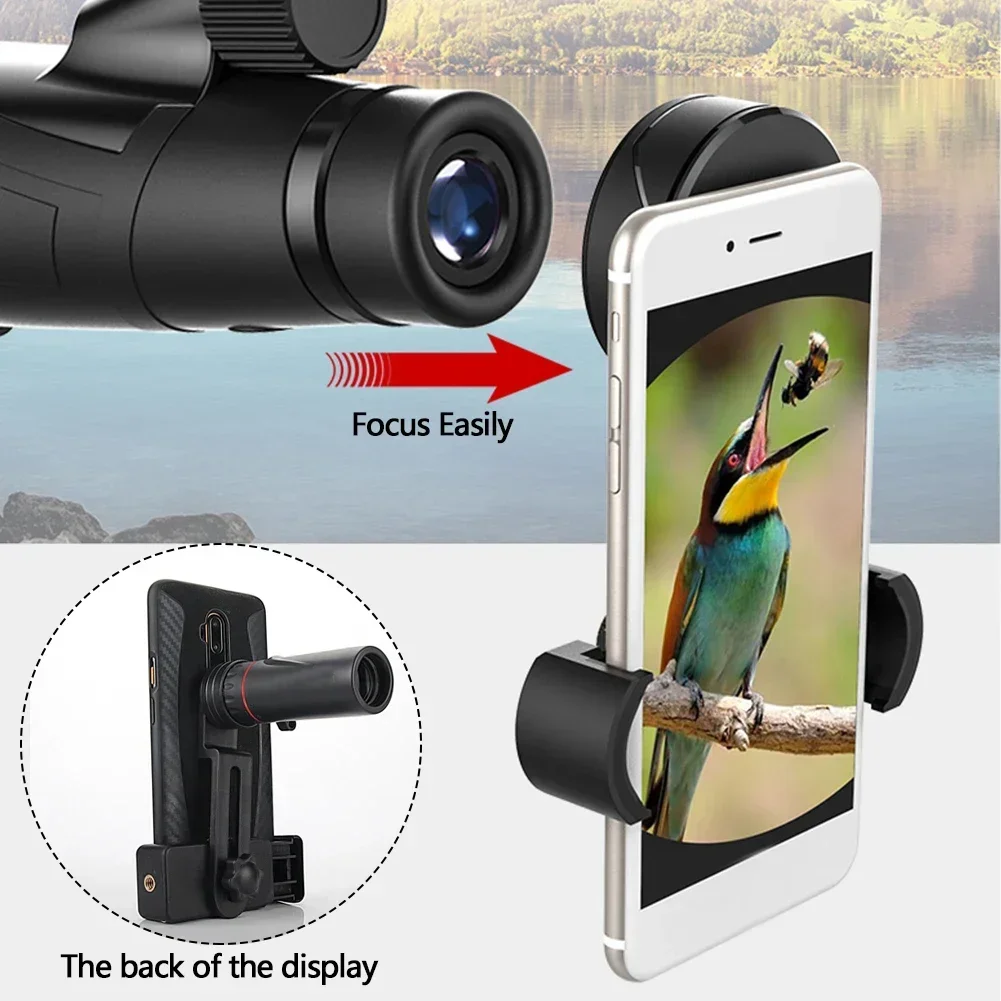 Cell Phone Adapter Clip Universal Connect Spring Clip Portable Monocular Spotting Scope Telescope Bracket Assist Photography