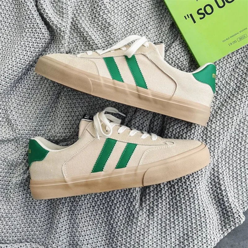 

MINGLIUSILI Casual Summer Shoes for Men Korean Style Low Top Canvas Shoes 2023 New Boys Fashion Trend Versatile Skate Sneakers