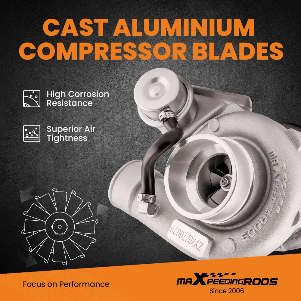 maxpeedingrods GT2871 ターボチャージャー 1.8L-3.0L エンジン用 A/R