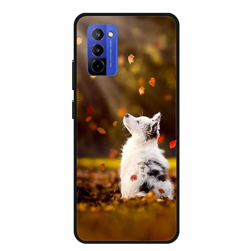Shockproof Black Silicone Phone Case with Bumper Protection - Soft Back Cover 6.75