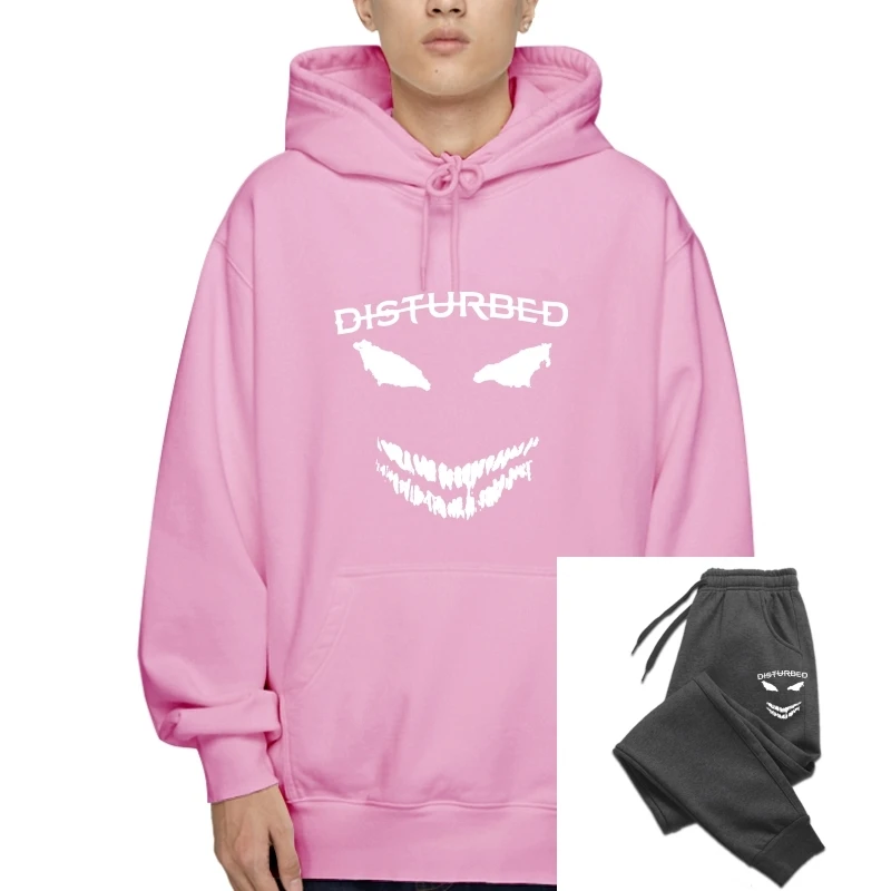 

Authentic DISTURBED Band White Scary Face Logo Hoodiess Sweatshirt Pullover S M L XL 2XL NEW T-Pullover High Quality Casual Prin