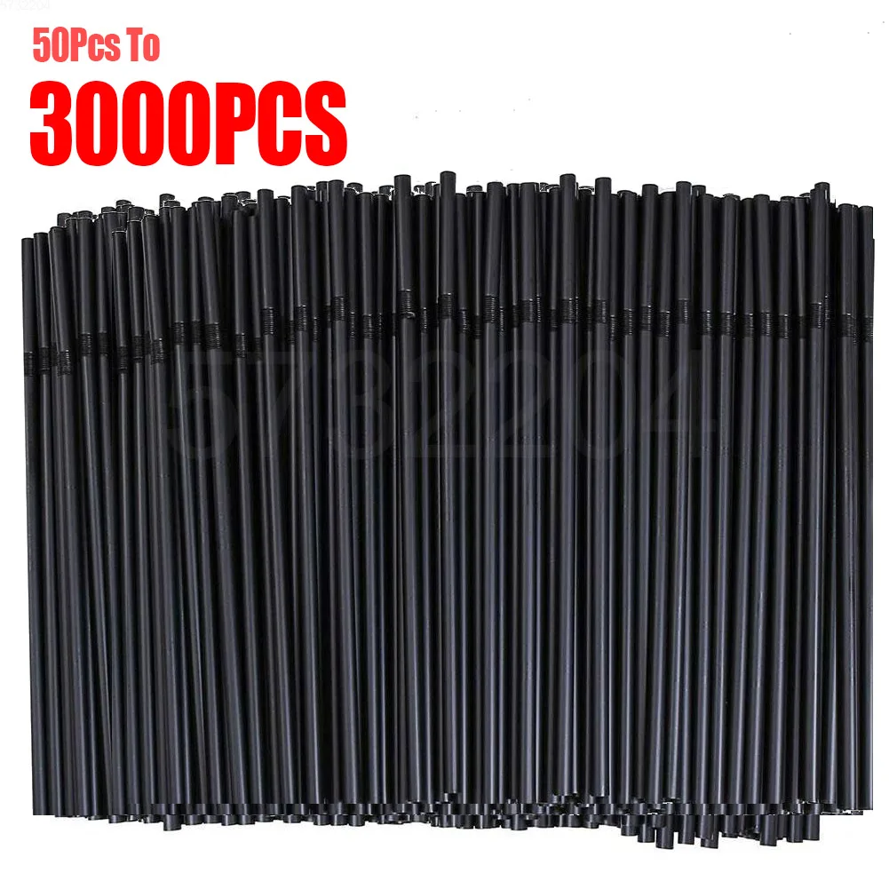 Large Colorful plastique Drinking Straw Milk Tea Bar Party Wedding Kitchen Home Accessories 50-3000PCS drinking straws