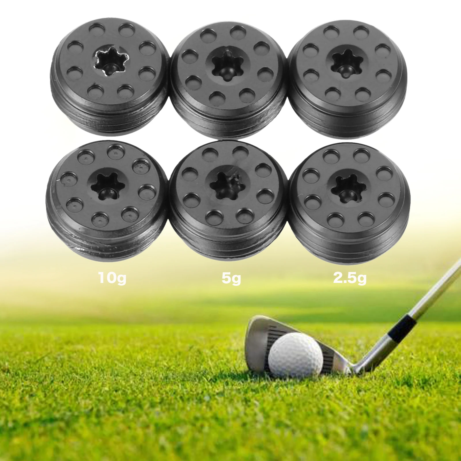 2pcs Black Golf Weight Screw Counterweight Replacement 2.5g,5g,10g Fit for PXG Series Golf Club Heads Accessories