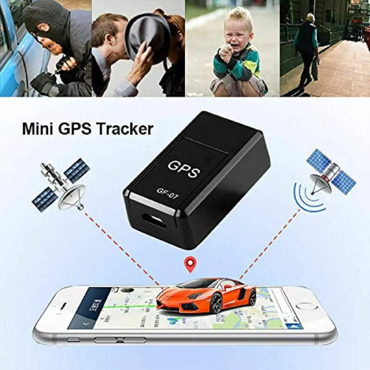 GPS Tracker for Vehicles Mini Magnetic GPS Real Time Car Locator No Monthly Fee Long Standby GSM SIM Tracker GF07