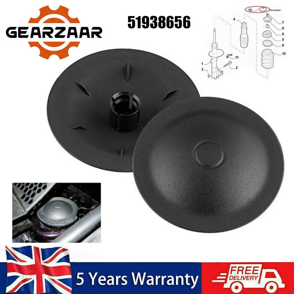 2x Front Top Suspension Strut Mount Cover Cap 51938656 for Fiat 500 Abarth 2008
