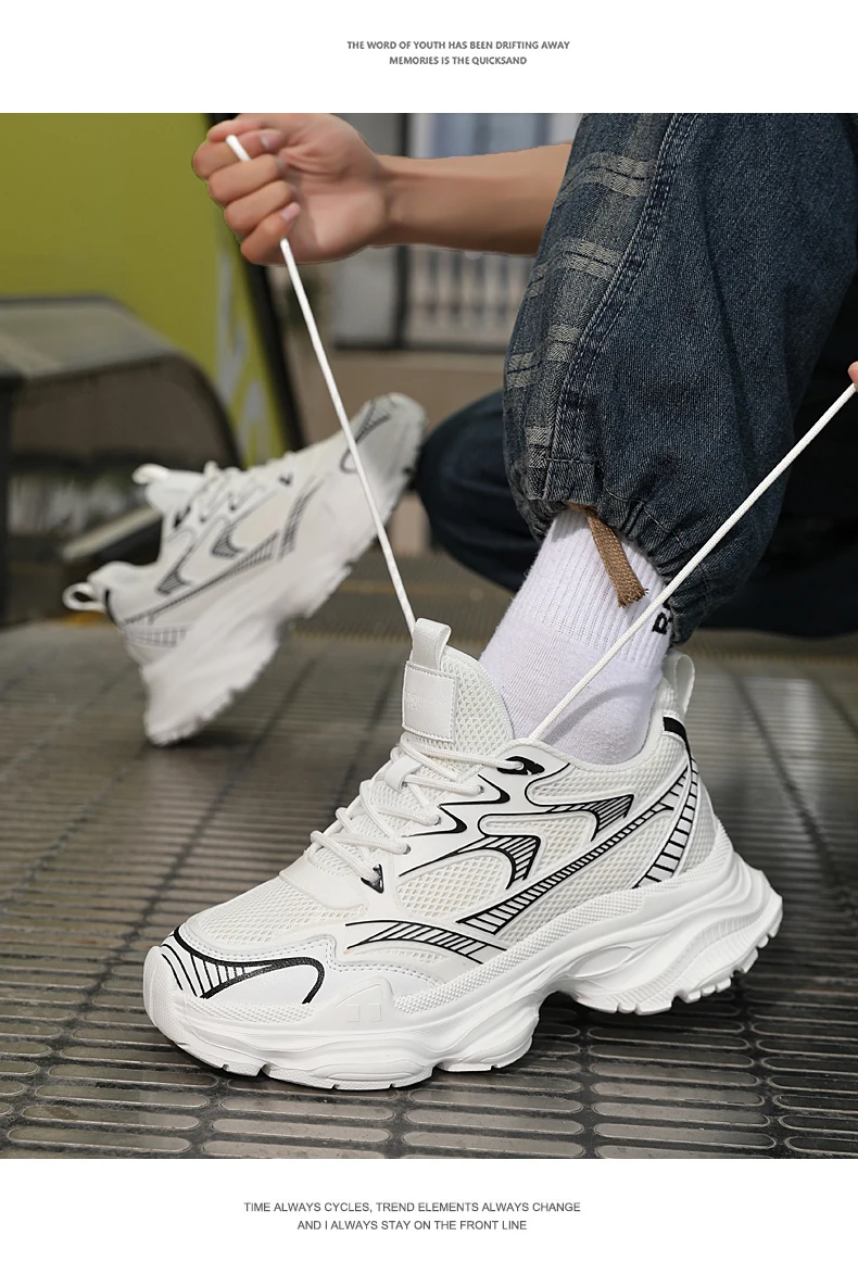 Mode Weiß Aufzug Turnschuhe Versteckte Heels Erhöhung Walking Arbeit Schuhe Für Männer 6CM Sommer Casual Sport Atmungsaktiv Größer – Detail 18