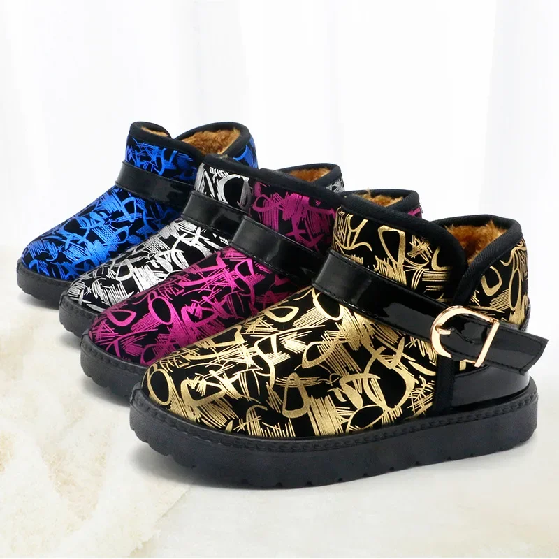 

Botas Para Niña Child Snow Boots Winter New Warm Boy Cotton Shoes Girls Ankle Boot Lightweight Child Shoes Infan Padded Boots