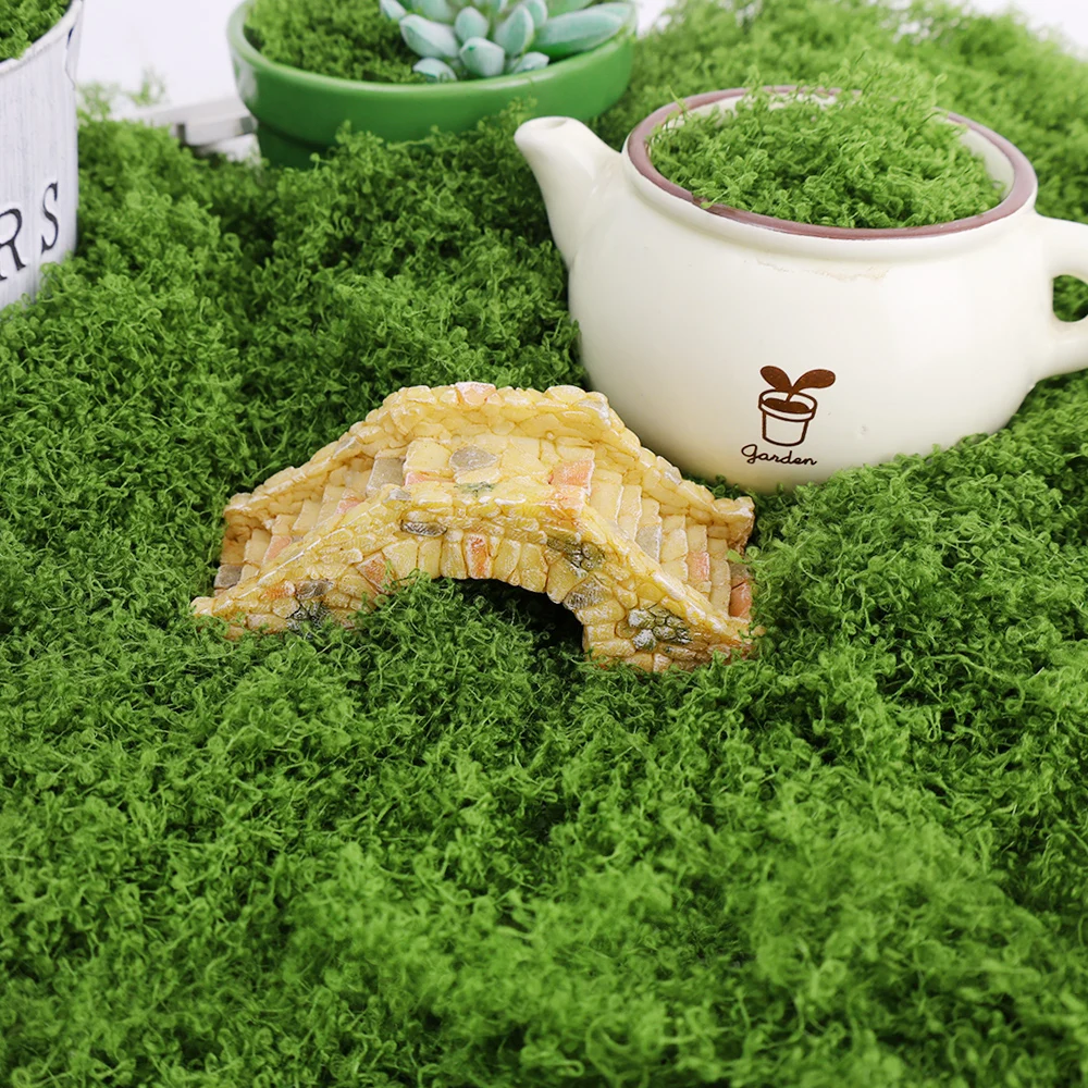 500/30G Artificial Green Plants Eternal Life Moss Mini Landscape Fake Grass DIY Crafts Grass Garden Home Room Potting Decoration 2