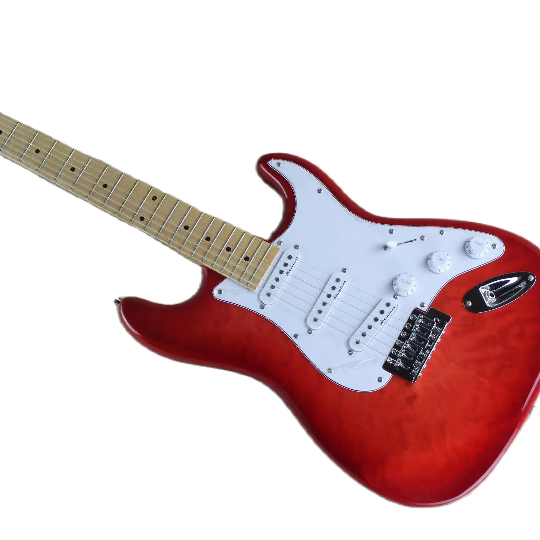 

Новая гитара, Кленовая доска для пальцев, корпус из липы, белая защитная доска, пикап SSS, высокое качество