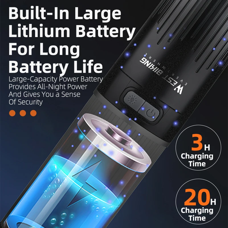 WEST BIKING Portable Camping Light Outdoor Atmosphere Camping Lantern Hanging Tent Light Type-C  Rechargeable Led Flashlight