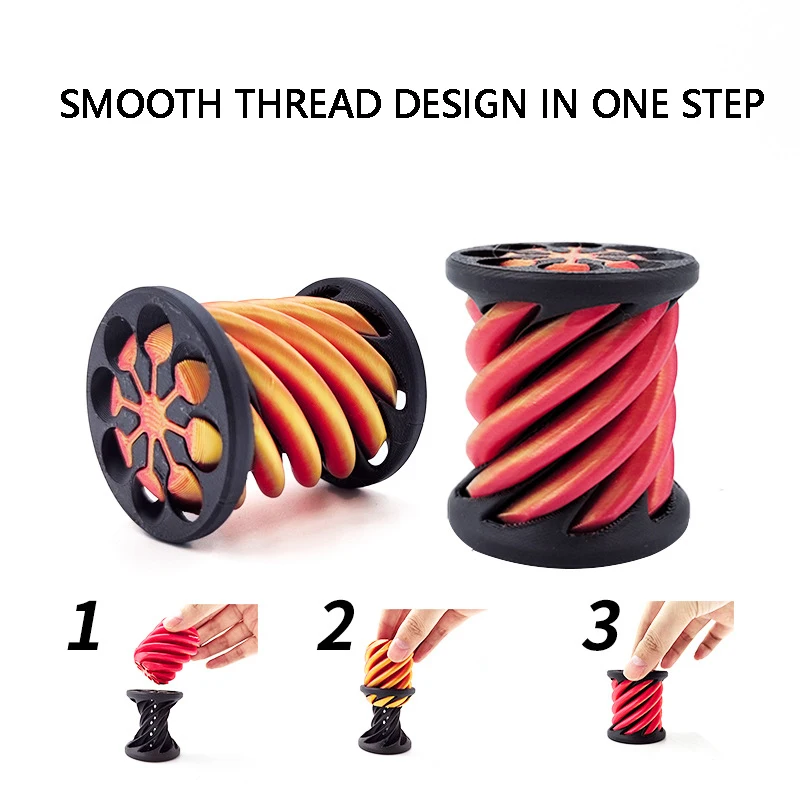 Fidget Toy 3D Printed Spiral Cone Impossible Pyramid Passthrough Sculpture Mini Vortex Thread Illusion