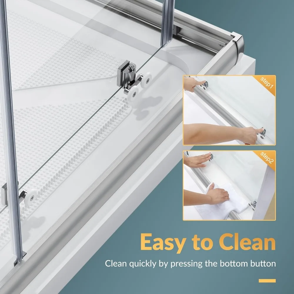 Corner Shower Enclosure For Bathroom 36 in.D x 36 in. W x 72 in. H, Double Sliding Shower Door with 1/4 in. Clear Glass 4