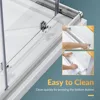 Corner Shower Enclosure For Bathroom 36 in.D x 36 in. W x 72 in. H, Double Sliding Shower Door with 1/4 in. Clear Glass 4