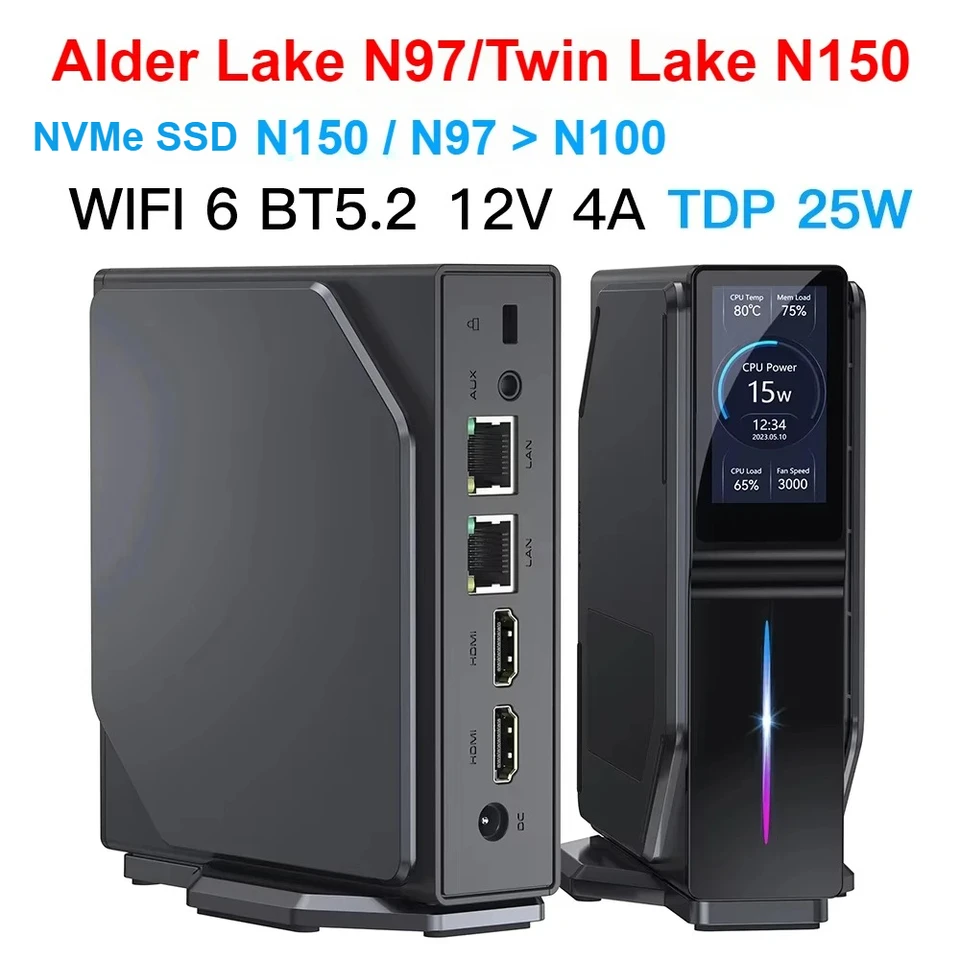 ミニPC Alder Lake-N97 8GB/256GB SSD Windows11 ミニPC Alder Lake