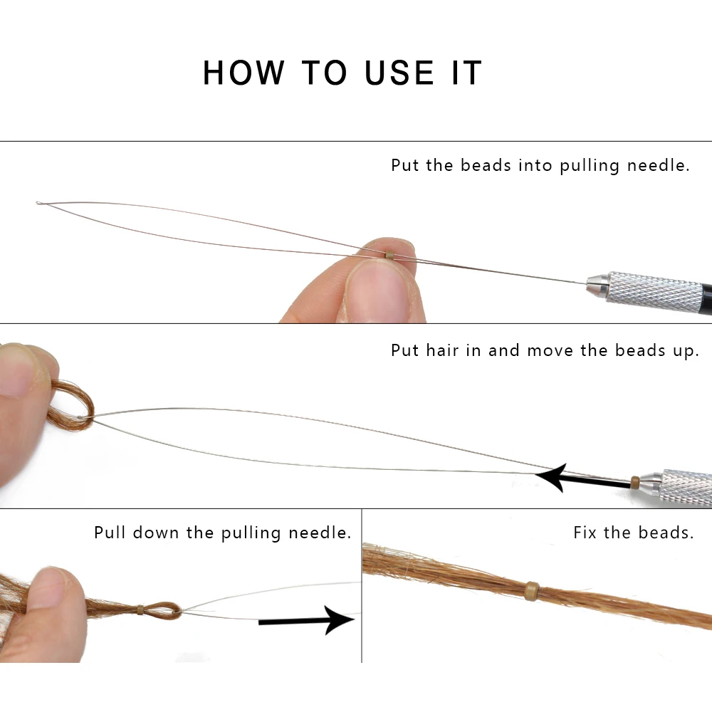 2.5mm 헤어 익스텐션 마이크로 링 링크 비즈 나노 링 비즈 헤어 익스텐션용 헤어 익스텐션 도구 1000개