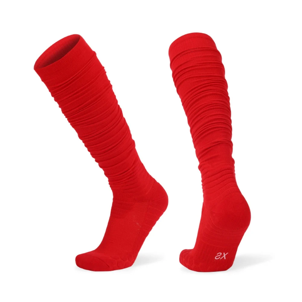 2 Pieces Men Women Football Pile Socks American Soccer Extra Long Stockings Outdoor Sports Accessories