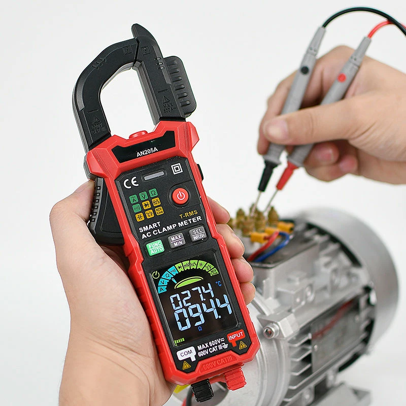 

Intelligent Clamp Type Multimeter Fully Automatic Multifunctional Electrician Specific Ammeter 600A AC/DC Clamp Current Meter