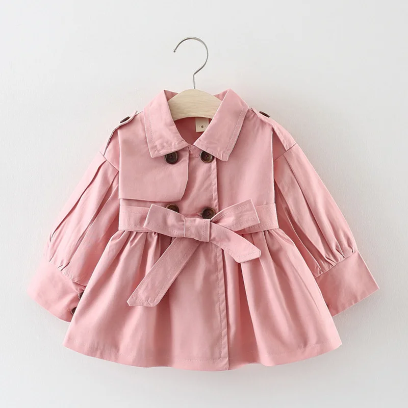 Tanie Trench kurtki bawełniane dziewczyny płaszcz odzież wierzchnia moda codzienna wiatrówka dla dzieci sklep