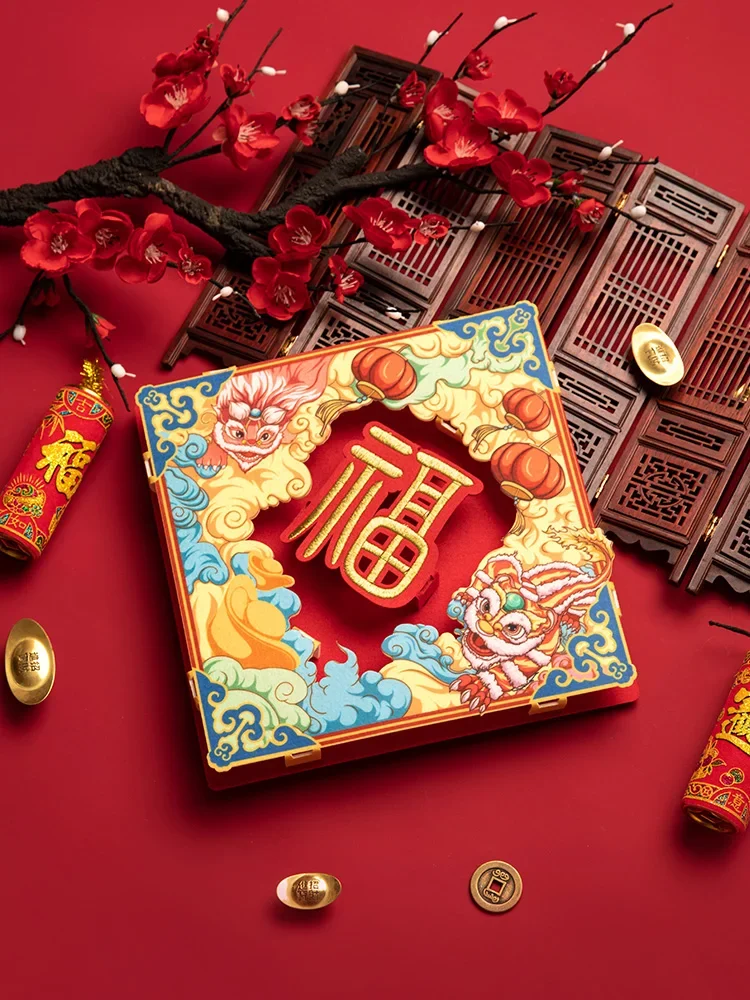 

Новогоднее украшение, трехмерная дверная паста с иероглифом фу, для двери в стране, Высококачественная китайская дверная паста с иероглифом фу