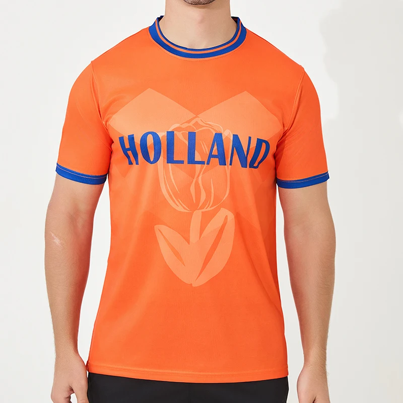 Men Soccer Jersey Netherlands Profession European Cup Holland Football Shirt American Football Jersey