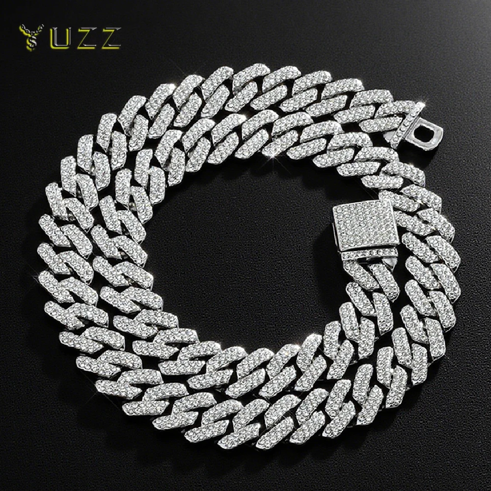 Cuban Link Necklace Fashion Hip Hop Square 14MM for Men and Women