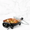 12-Inch Electric Skillet and Frying Pan with Glass Lid,Non-Stick Coating,Temperature Control with Removable Heating Probe 2