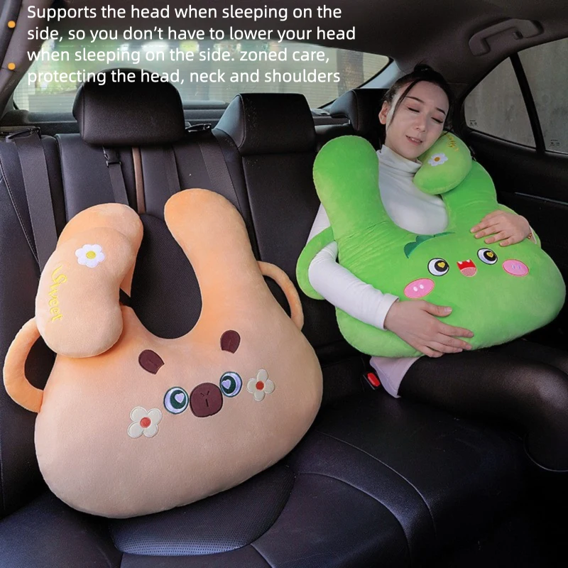귀여운 자동차 캐릭터 어린이 안전 베개 자동차 플러시 베개