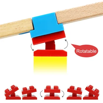 Wooden Train Track Set Accessories Wooden Track Adapter Building Blocks Connectors Compatible with Thomas Wooden Railway 1