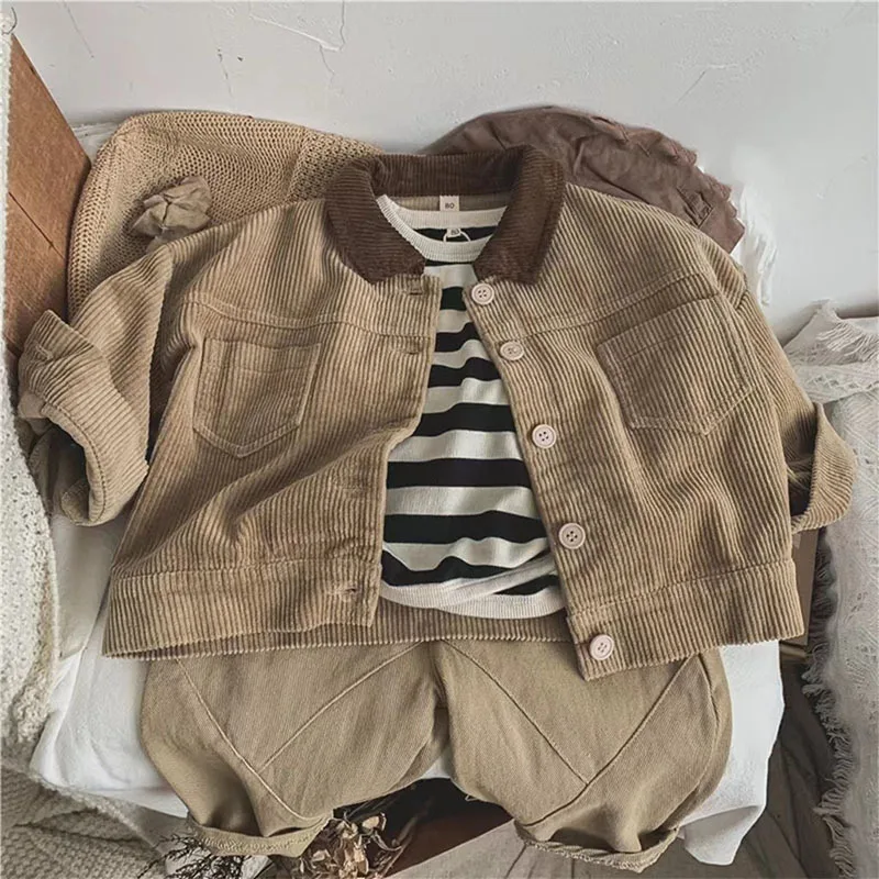 Vintage Corduroy Coat Infant Boys Outwear Clothes - Uniqwear